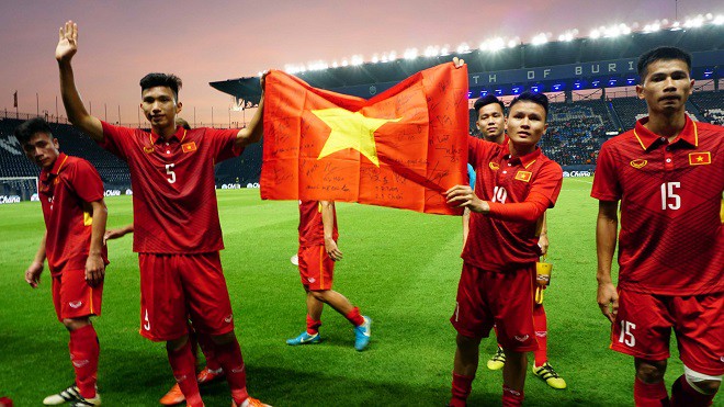 Quang Hải và đồng đội đang tự tin hướng đến trận đấu đầu tiên với U23 Hàn Quốc. 