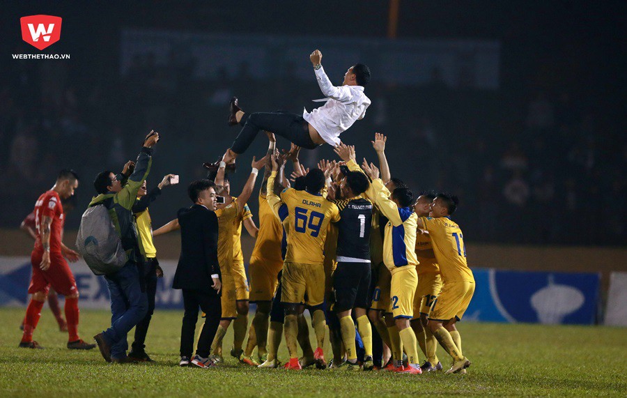 SLNA chắc chắn tham dự AFC Cup. Ảnh: Hải Đăng