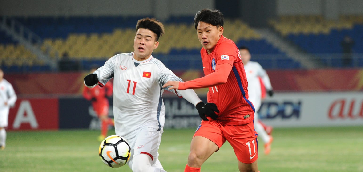 U23 Việt Nam không thể tạo nên bất ngờ trước U23 Hàn Quốc. Ảnh: AFC