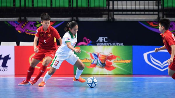 Nữ Futsal Việt Nam trở thành một trong bốn đội mạnh nhất châu lục. Ảnh: VFF