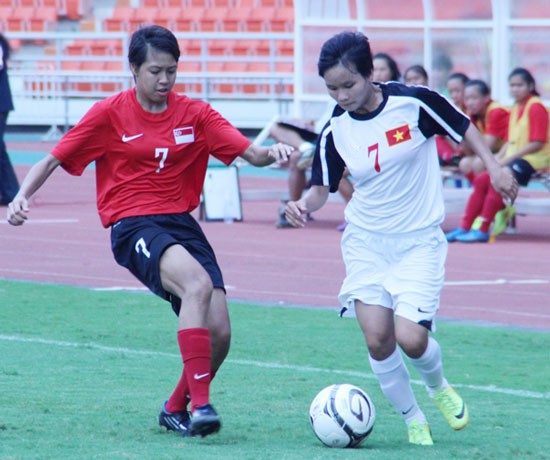 Nguyễn Thị Vạn đã có bước tiến nhanh chóng trong sự nghiệp cầu thủ. Ảnh: VFF