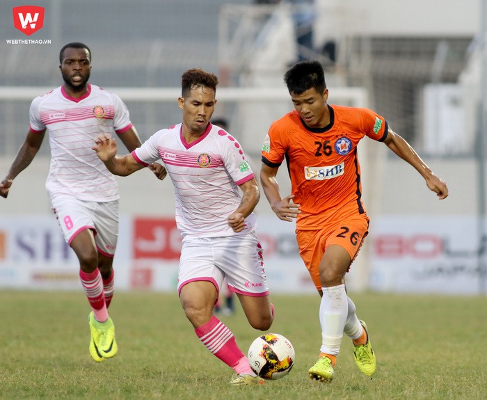 Ngoại binh của sài Gòn FC thi đấu khá mờ nhạt sau 4 trận đấu đầu tiên ở V.League 2018. Ảnh: Phi Lê