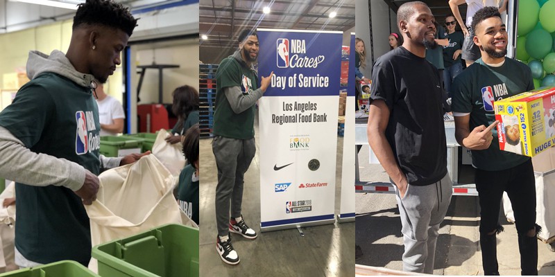 Các siêu sao của NBA tham gia từ thiện cùng NBA Cares.