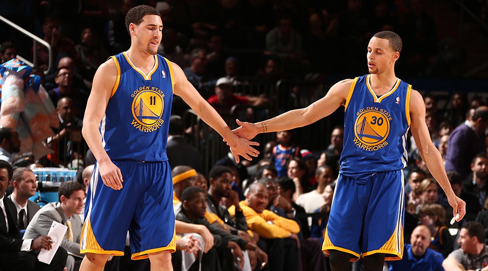 Klay Thompson và Stephen Curry năm 2013.