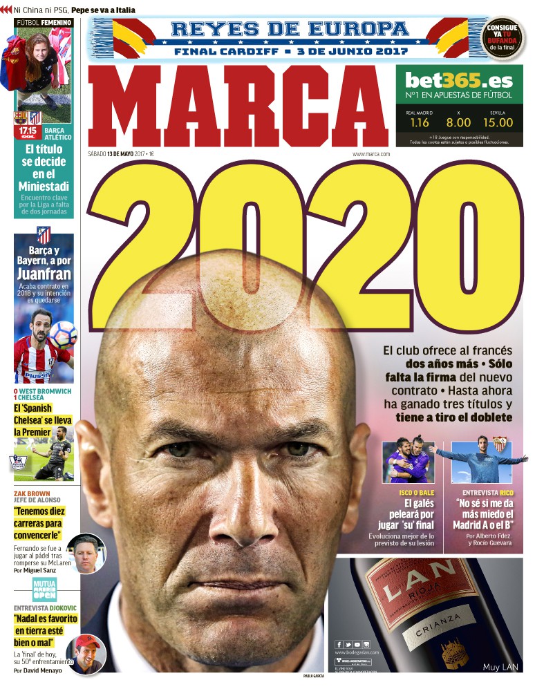 Tờ Marca tiết lộ Zidane sắp gia hạn hợp đồng với Real Madrid