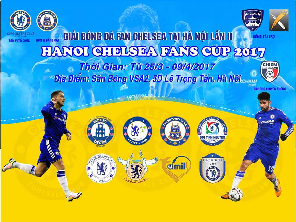 Áp phích chính thức của Hanoi Chelsea Fans Cup 2017 