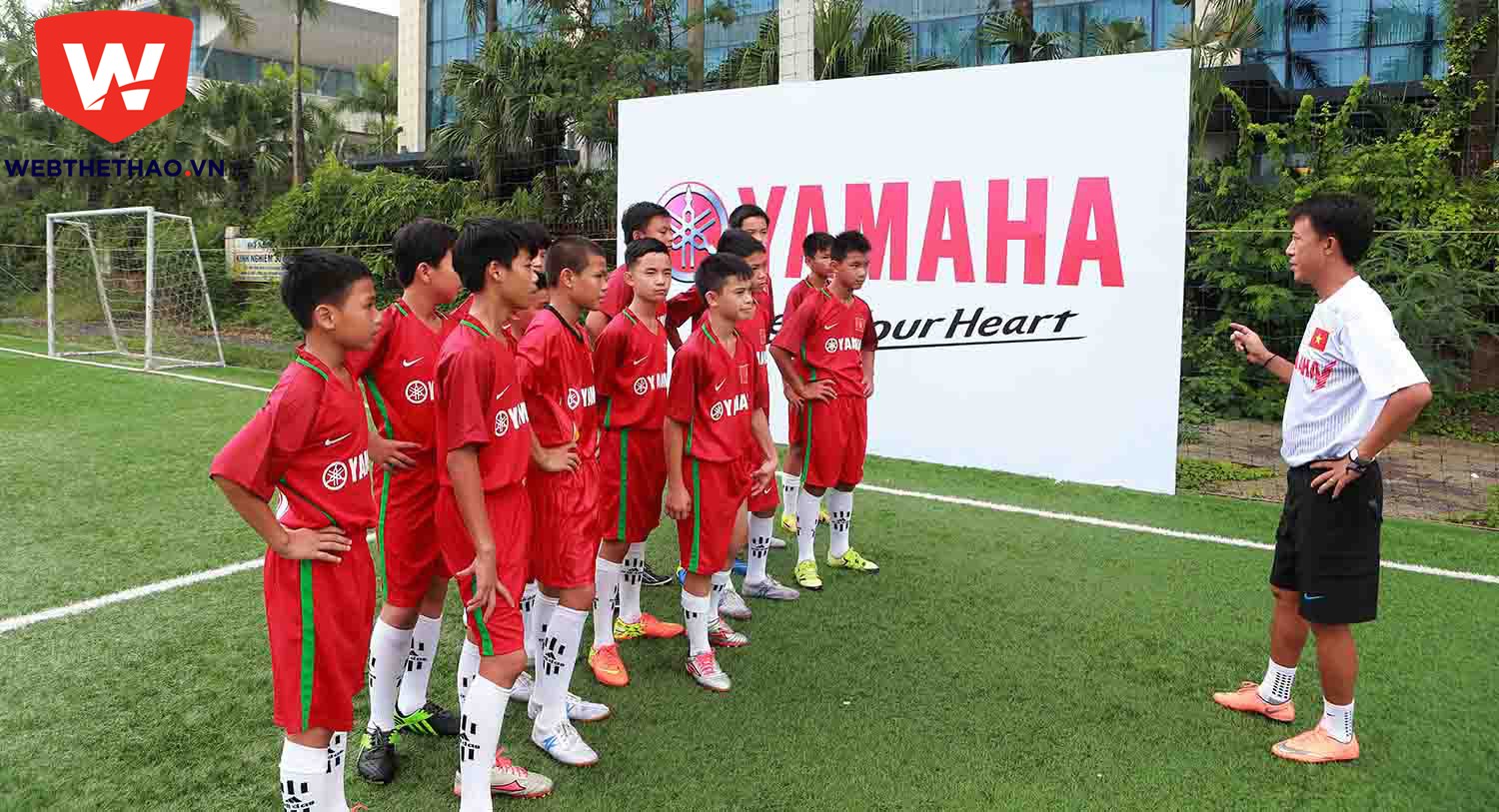  Đội tuyển U.13 bóng đá học đường Yamaha tập trung chuẩn bị du đấu Nhật Bản. Ảnh Hải Đăng