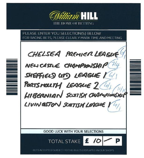 CĐV may mắn nhận 71.000 bảng khi đặt cược Chelsea vô địch ở nhà cái William Hill