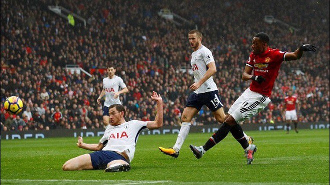 Lukaku mới kiến tạo cho Martial ghi bàn vào lưới Tottenham