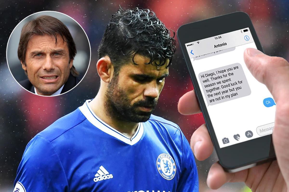BLĐ Chelsea đã không hài lòng khi HLV Conte công khai nhắn tin ''đuổi'' Costa