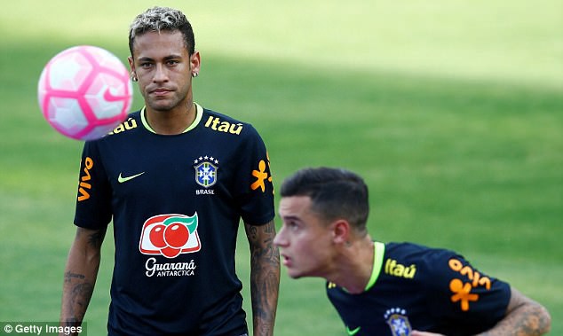 Neymar muốn thi đấu cùng Coutinho tại PSG