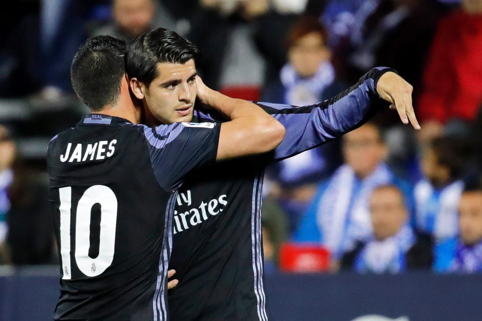 Cả James Rodriguez và Alvaro Morata đều nằm ngoài kế hoạch của HLV Zinedine Zidane