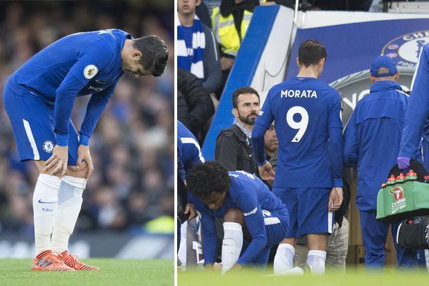 Morata vừa dính chấn thương ở trận Chelsea thua Man City vào cuối tuần trước