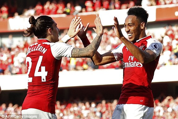 Hình ảnh: Aubameyang hoàn tất cú đúp giúp Arsenal giành thắng lợi 5-0