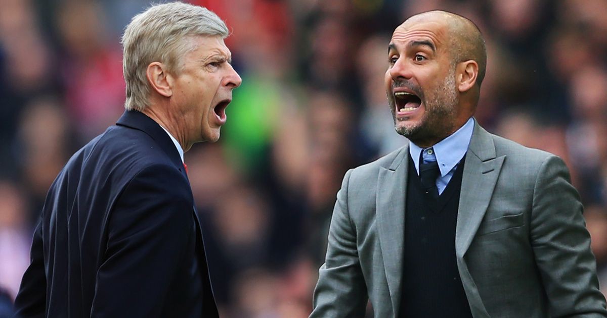 Hình ảnh: Wenger cũng luôn tỏ ra lép vế trước người đồng nghiệp Pep Guardiola