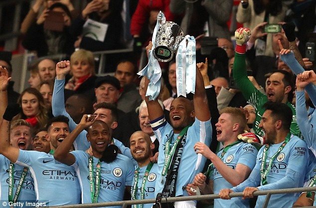 Hình ảnh: Man City lên ngôi ở Cúp liên đoàn Anh vừa qua