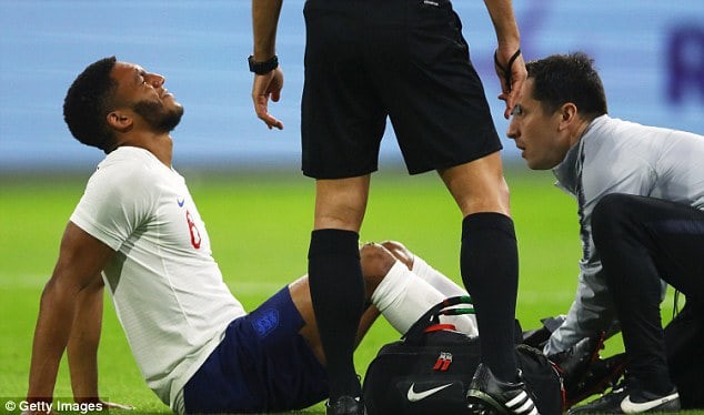 HÌnh ảnh: Joe Gomez chấn thương ở ĐT Anh