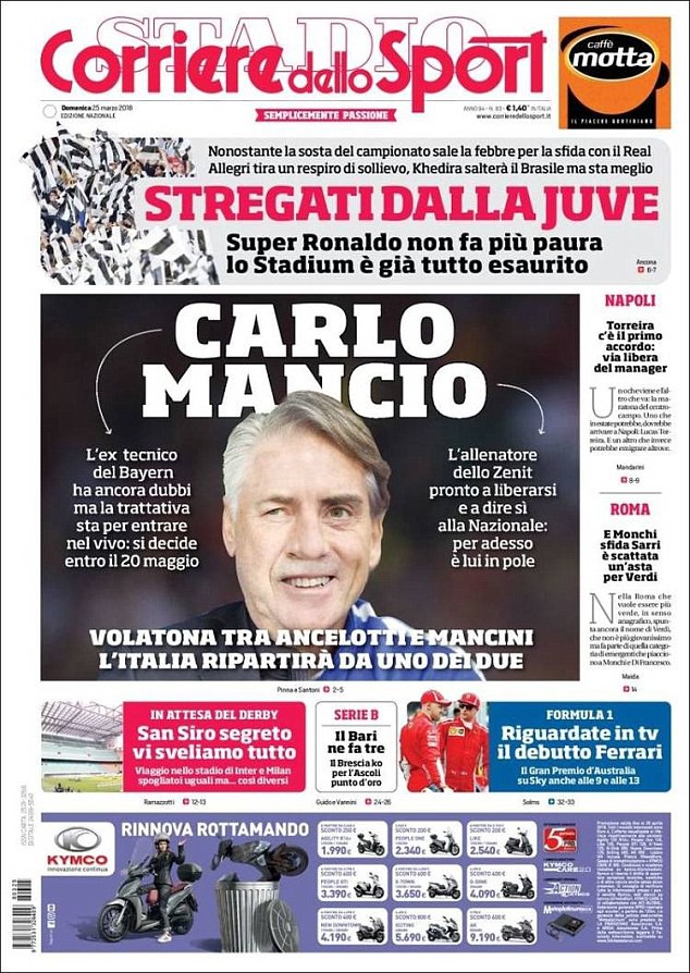 HÌnh ảnh: LĐBĐ Italia đã đưa Mancini và Ancelotti vào tầm ngắm vì không thể cạnh tranh với PSG vụ Conte