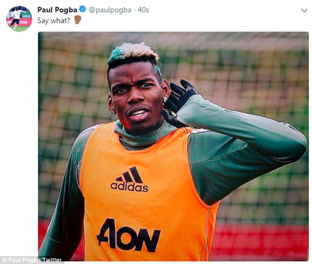 Hình ảnh: Phản ứng của Pogba trên Twitter