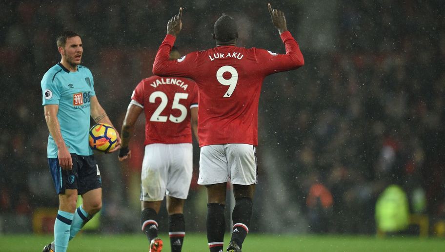 Hình ảnh: Lukaku là người ghi bàn thắng duy nhất giúp MU đánh bại Bournemouth ở lượt đi