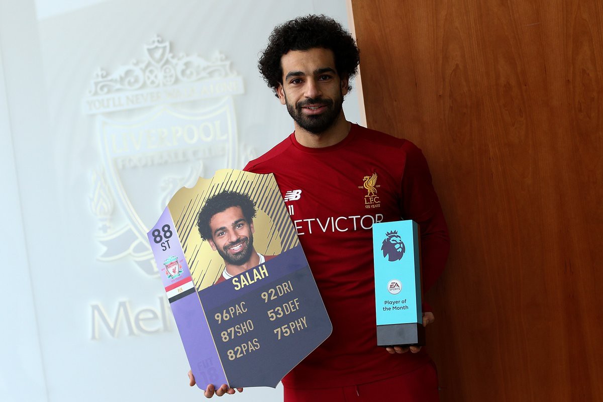 Hình ảnh: Salah đã có 3 lần giành danh hiệu ''Cầu thủ xuất sắc nhất tháng''