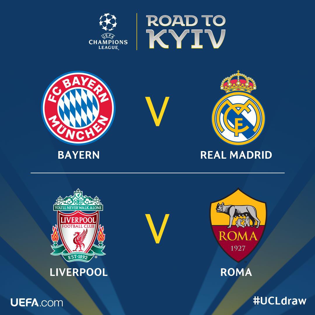 Hình ảnh: Kết quả bốc thăm bán kết Champions League