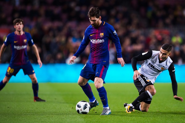 Hình ảnh: Messi sử dụng đôi giày này ở trận đấu với Valencia sáng nay