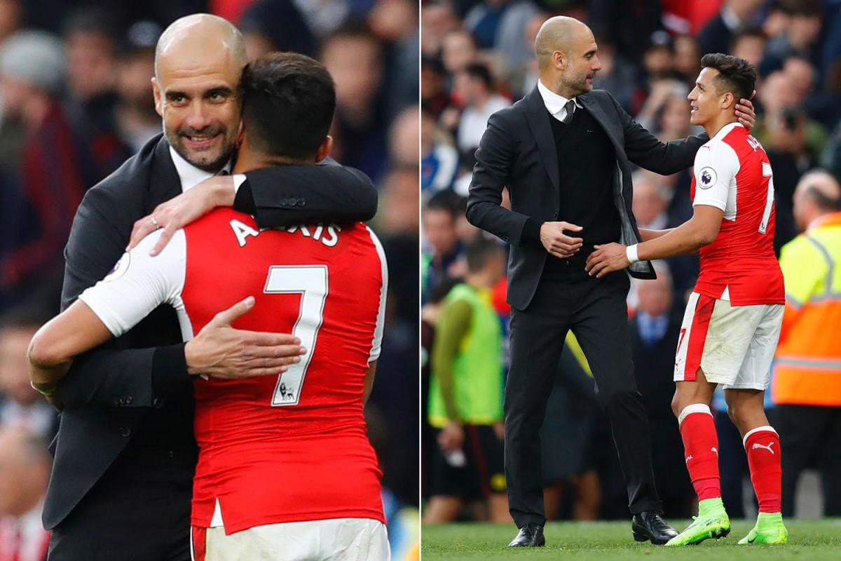 Hình ảnh: Sanchez và Pep Guardiola luôn có mối liên hệ đặc biệt