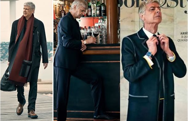 Hình ảnh: Wenger chụp ảnh cho tạp chí L'Equipe năm 2015