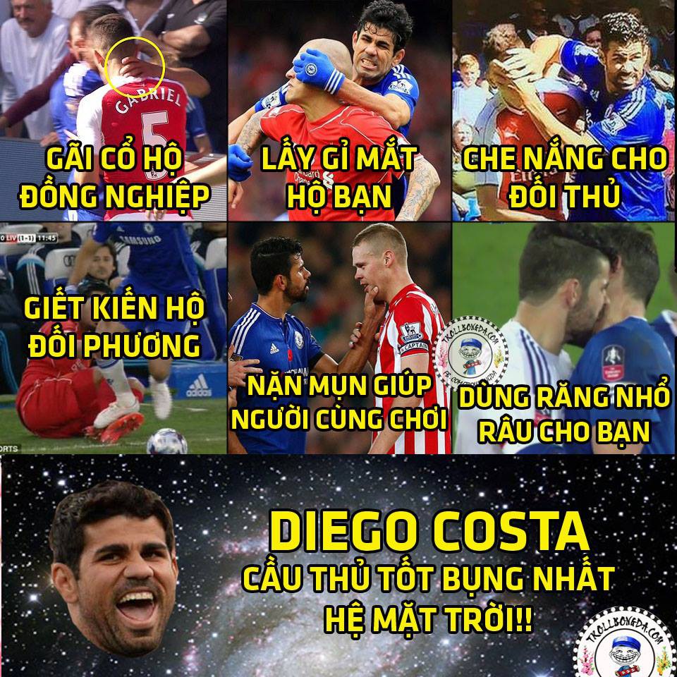 Diego Costa ''tốt'' nhất hệ mặt trời.