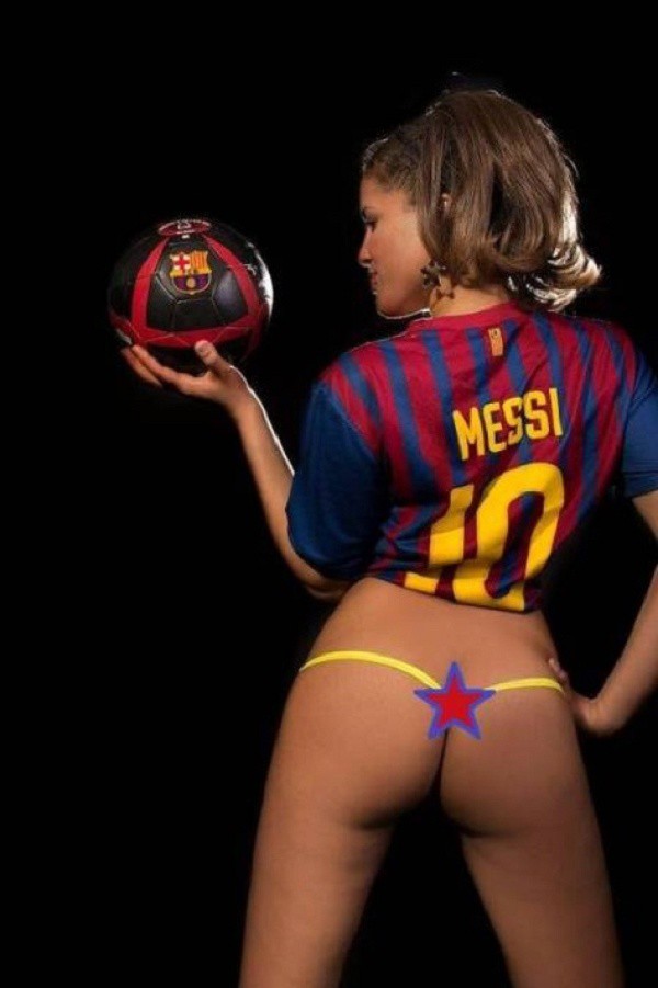 Janeira Ventura xăm hình Messi vào ''vùng cấm''.