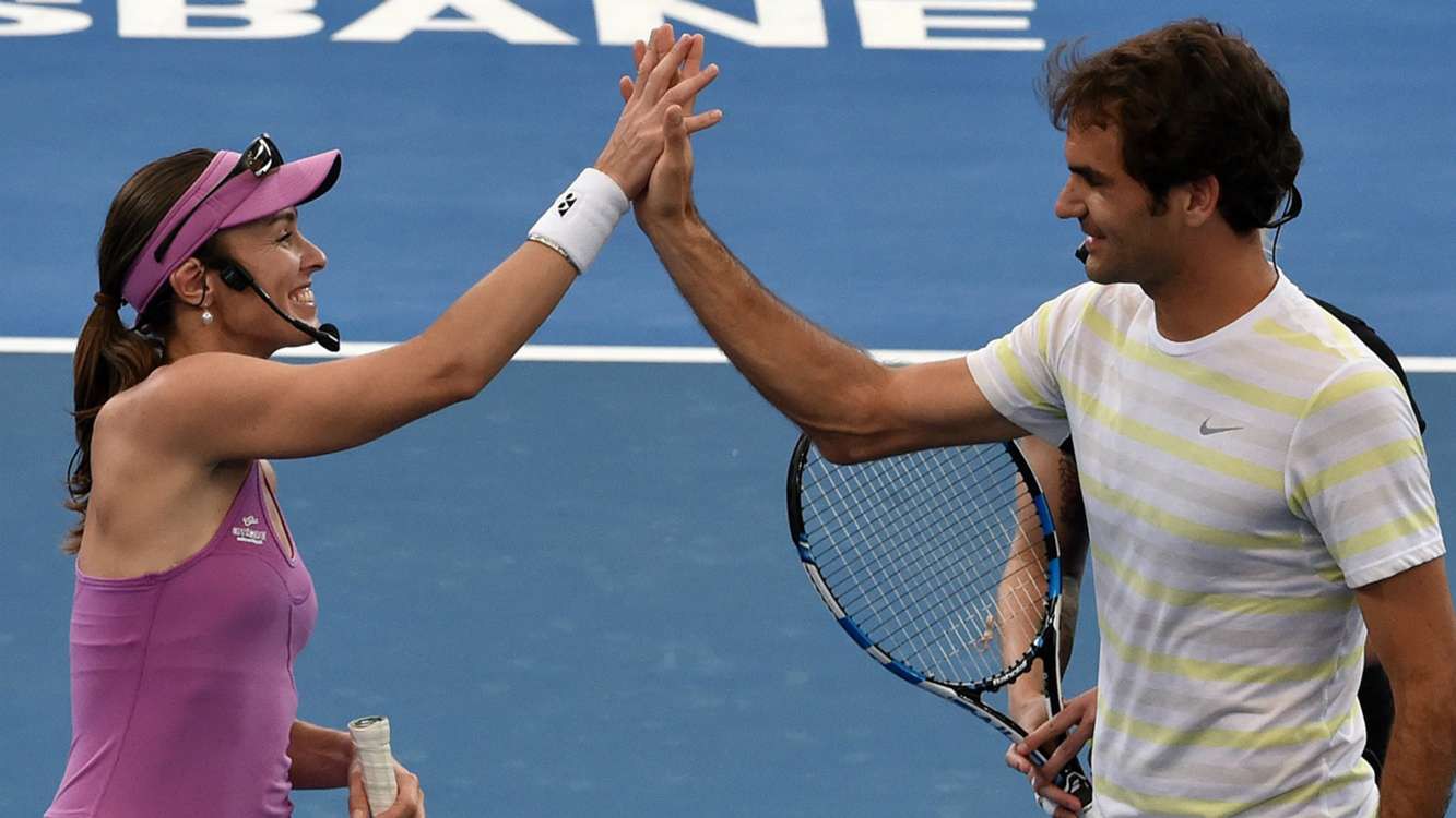Roger Federer và Martina Hingis.
