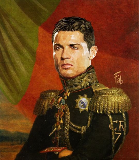 Ronaldo như một vị tướng đầy uy nghiêm.