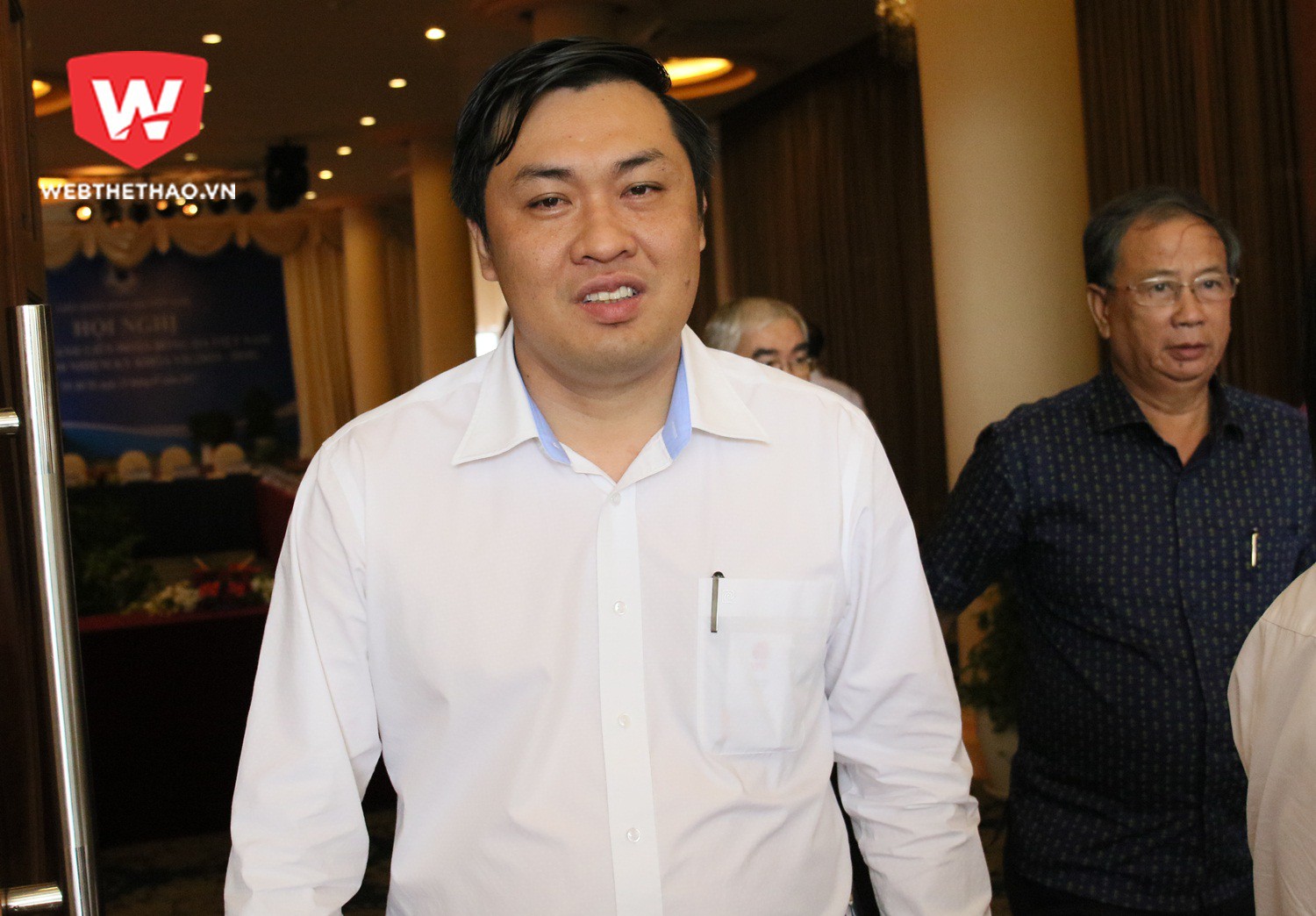 Ông Cao Văn Chóng đã báo cáo về các giải đấu chuyên nghiệp. Ảnh: Văn Nhân