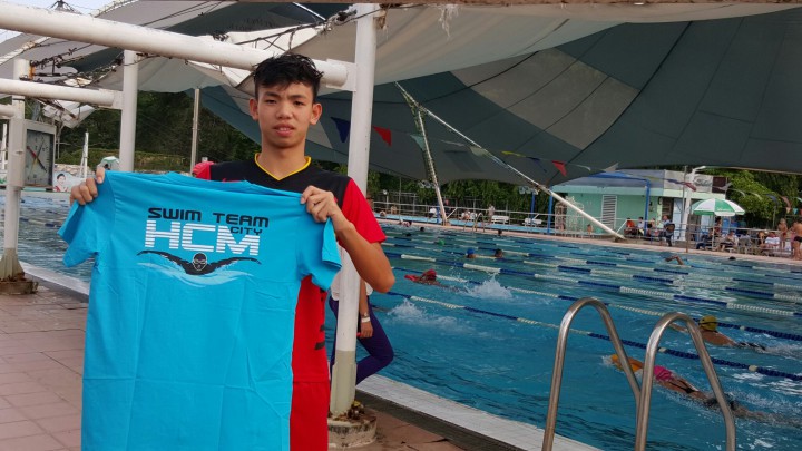 Huy Hoàng đang là người giữ kỷ lục quốc gia nội dung 1.500 m tự do. Ảnh: FBNV
