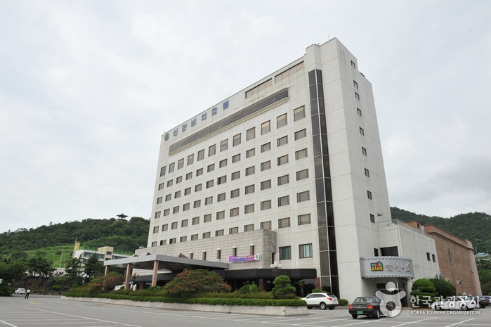 Khánh sạn Shinan Beach - nơi đóng quân của U22 Việt Nam tại Hàn Quốc.