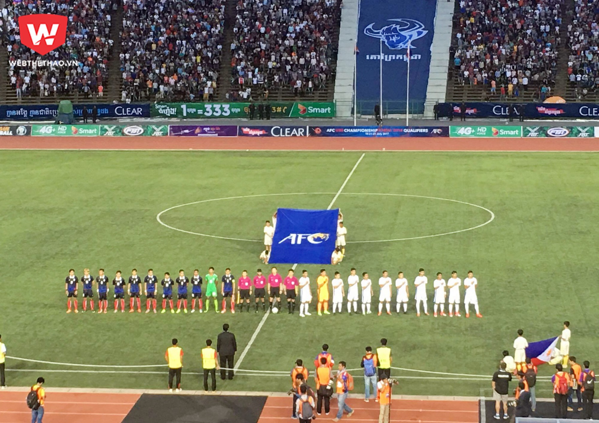 Quan sát trận U22 Campuchia thắng 1-0 trước U22 Philippines, HLV Đinh Hồng Vinh nhận định đội chủ nhà có nhiều cầu thủ giỏi. 