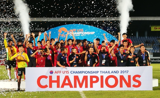U15 Việt Nam vô địch. Ảnh: Twitter AFF