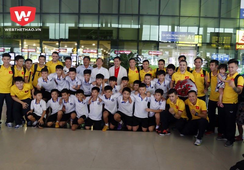 ĐT Futsal Việt Nam đã lọt vào hạng mục ''đội tuyển của năm'' Cúp Chiến thắng 2016. Ảnh: Văn Nhân