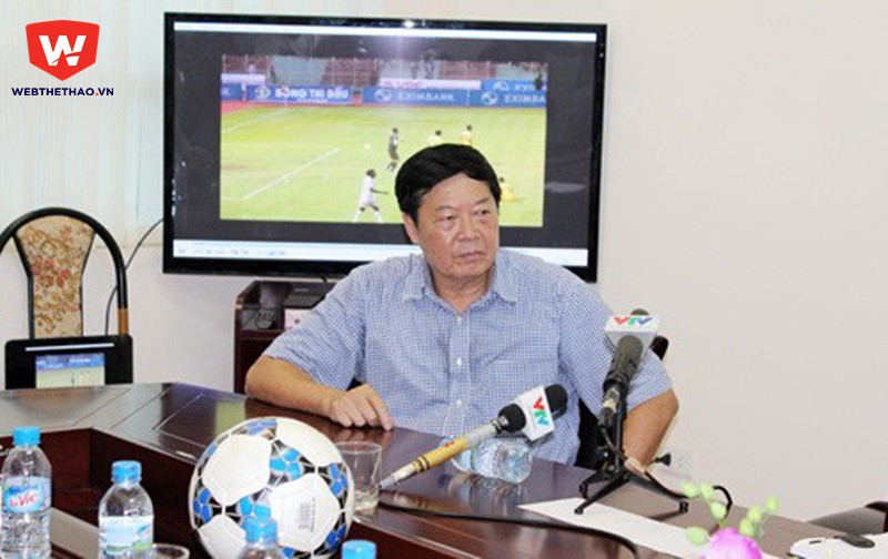 Ông Phạm Ngọc Viễn cho biết cựu Trưởng ban tổ chức giải ông Trần Duy Ly từng bị kỷ luật vì công bố băng kỹ thuật. Ảnh: VPF