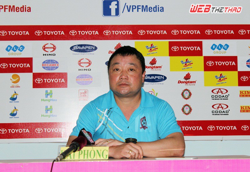 HLV Trương Việt Hoàng cho biết Hải Phòng sẽ tiếp tục cố gắng từng trận đấu. Ảnh: VĂN NHÂN