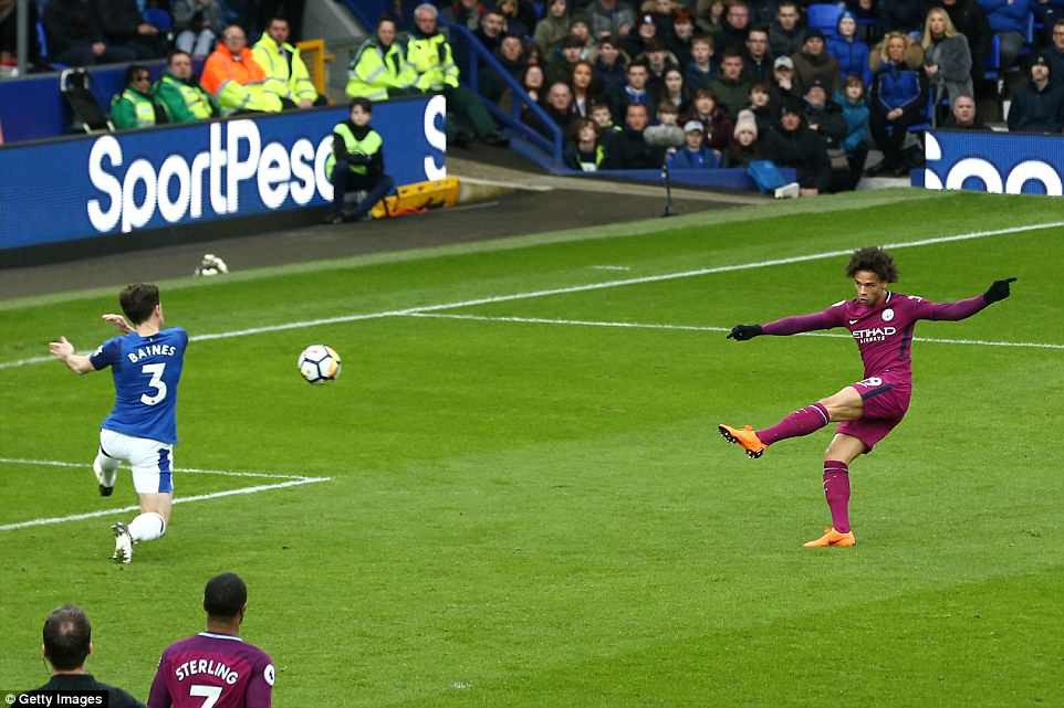 hình ảnh: Sane mở tỷ số giúp Man City thắng dễ Everton