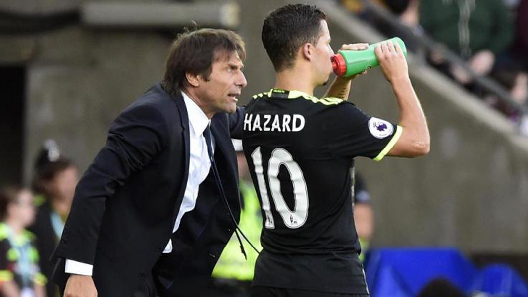 Hình ảnh: Với Hazard trong vai trò ''số 9 ảo'' HLV Conte bớt lo lắng khi Morata vắng mặt vì thể lực không đảm bảo