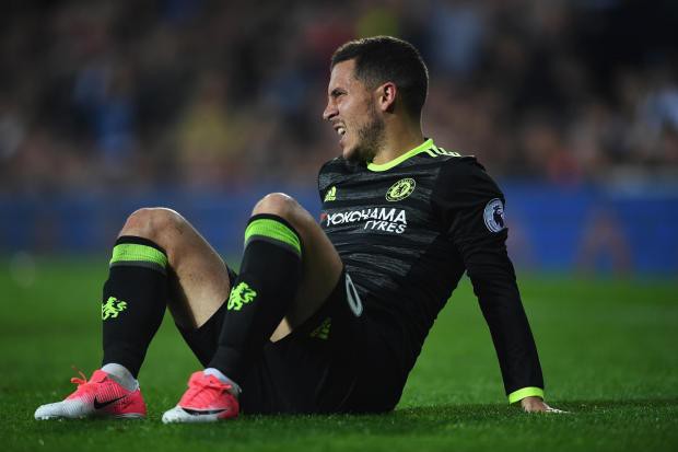 Hazard chắc chắn phải nghỉ giai đoạn đầu mùa vì chấn thương mắt cá khi khoác áo tuyển Bỉ đá... giao hữu