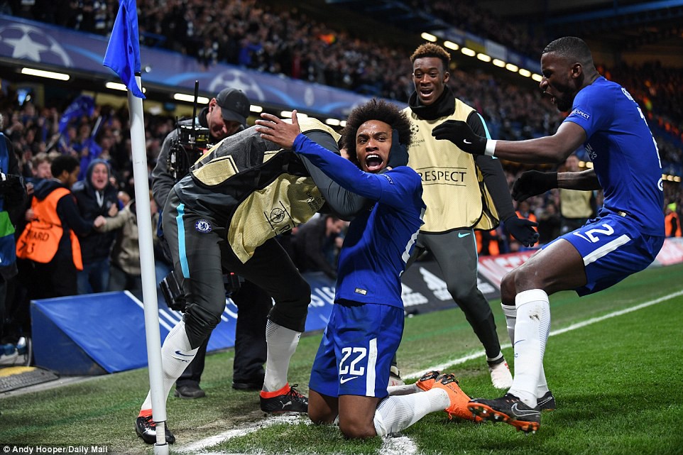 Hình ảnh: Willian đang là chuyên gia sút xa thành bàn tốt nhất Champions League 4 năm qua