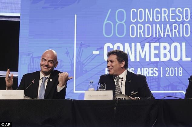 HÌNH ẢNH: COMMEBOL đang hối thúc FIFA sớm tăng đội dự World Cup từ 32 lên 48