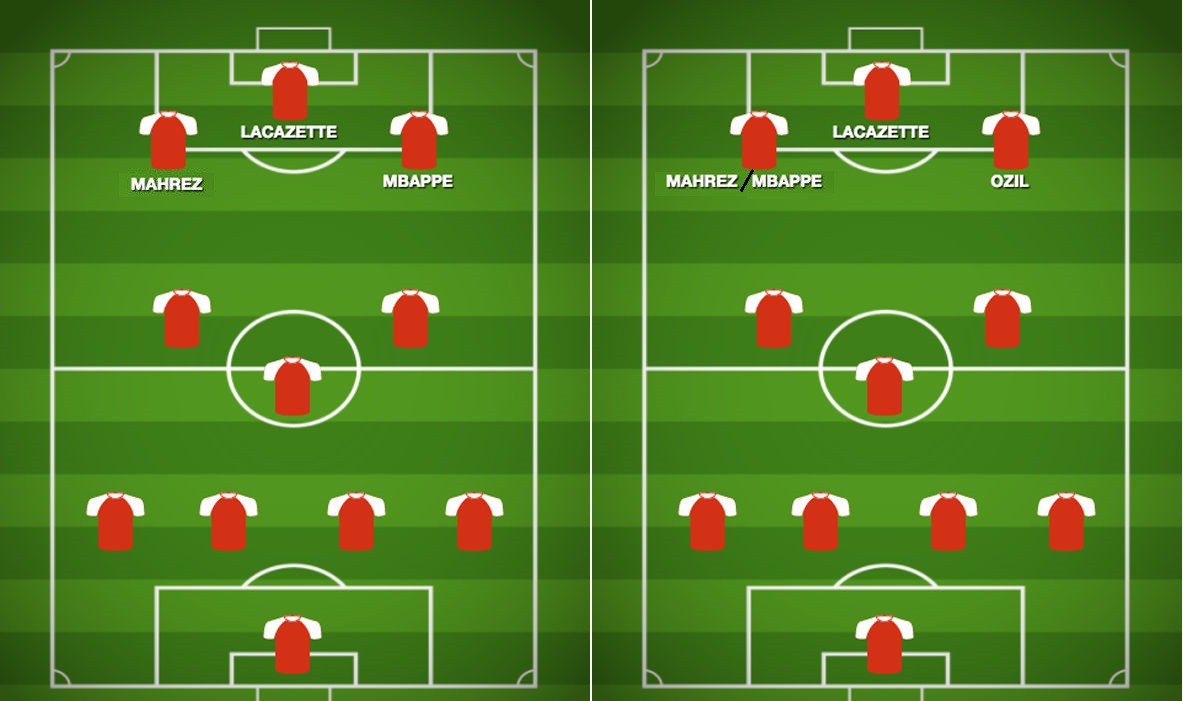 Với bộ ba Mahrez-Lacazette-Mbappe, Arsenal có hàng tấn công trong mơ