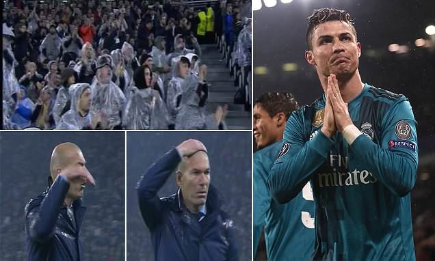 hình ảnh: HLV Zidane cũng không tin vào mắt mình khi chứng kiến siêu phẩm hoàn hảo của Ronaldo