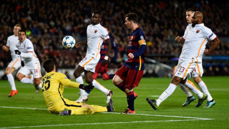 hình ảnh: Barca từng vùi dập Roma 7-2 ở vòng bảng mùa 2015/16 và Messi đã ghi bàn đẹp nhất mùa đó ở cuộc đối đầu này