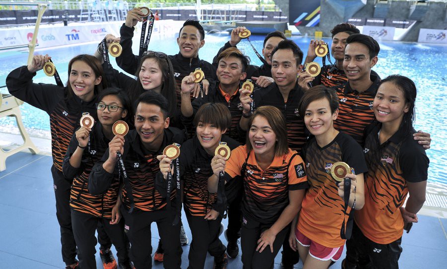 Malaysia bỏ xa các đối thủ trên bảng tổng sắp huy chương SEA Games 29. Ảnh: NST